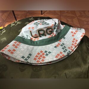LRG Light Blue Bucket Hat with Green Band and Orange-Green Print